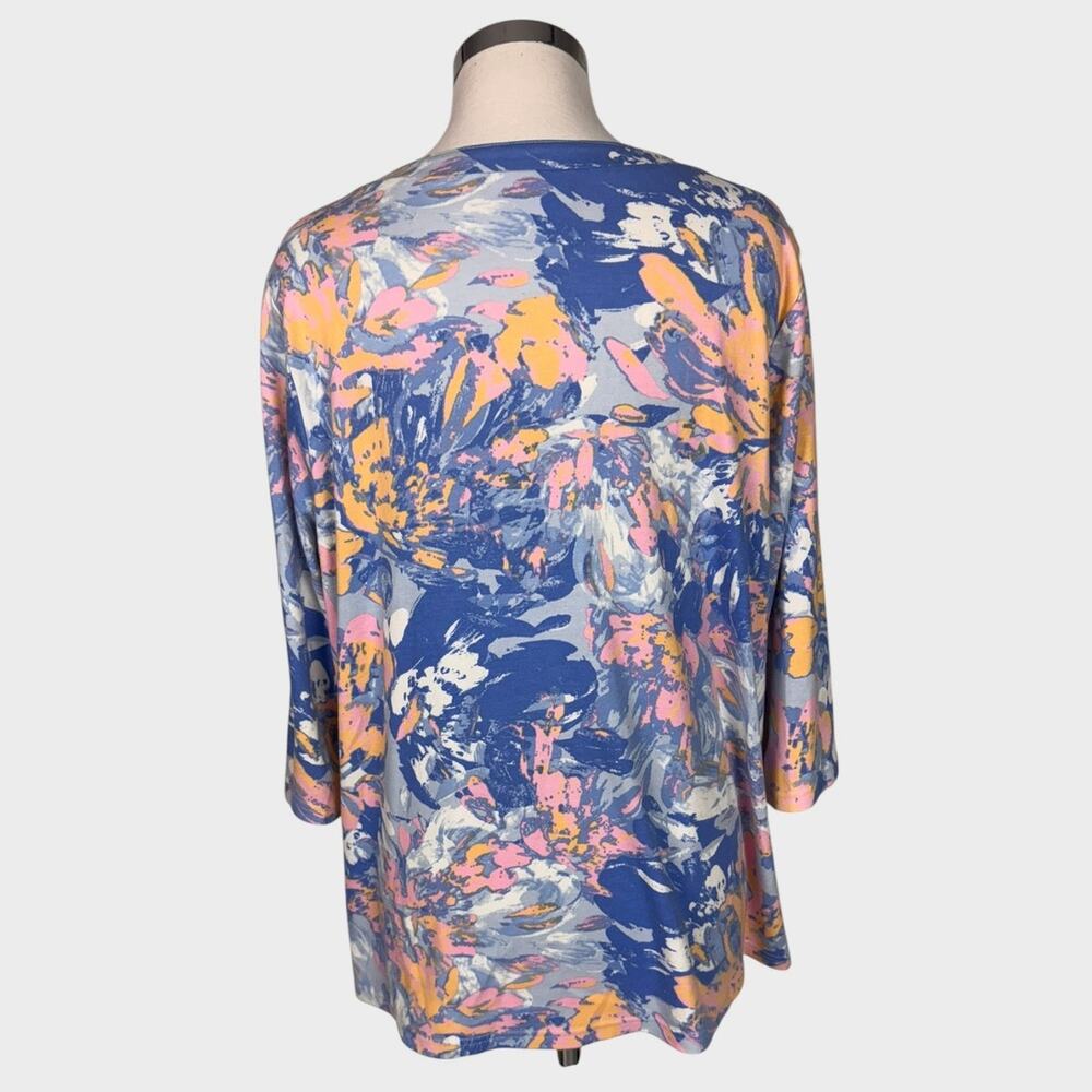 Quacker Factory Plus Size 1x Multicolored Silver … - image 7